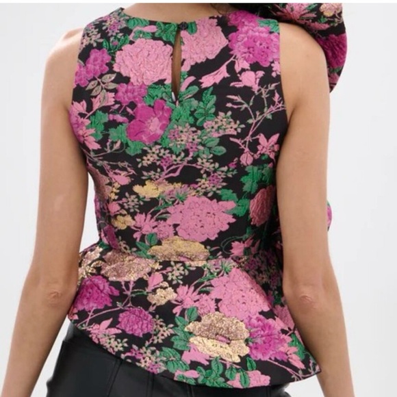 Floral Ruffle Women's Top - Picture 3 of 4